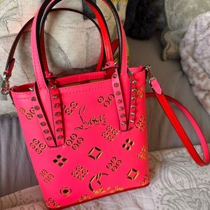 Christian louboutin hot pink mini Cabata tote